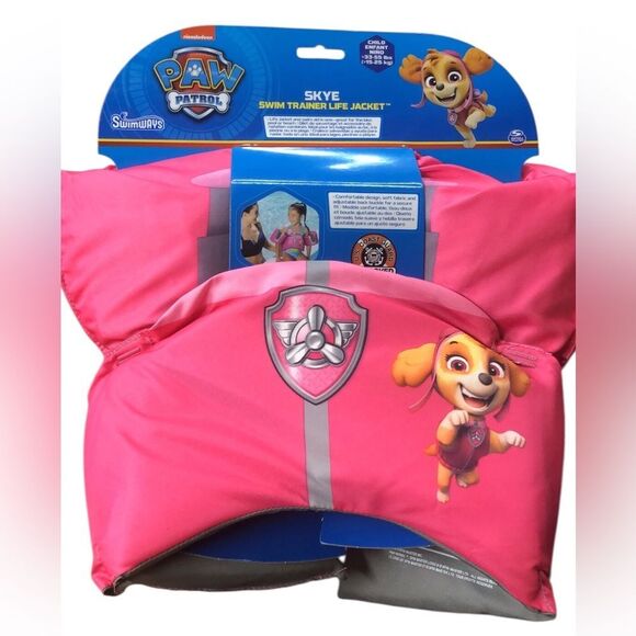 Paw Patrol Skye Pink Swim Trainer life jacket 33-55lbs - Picture 1 of 1